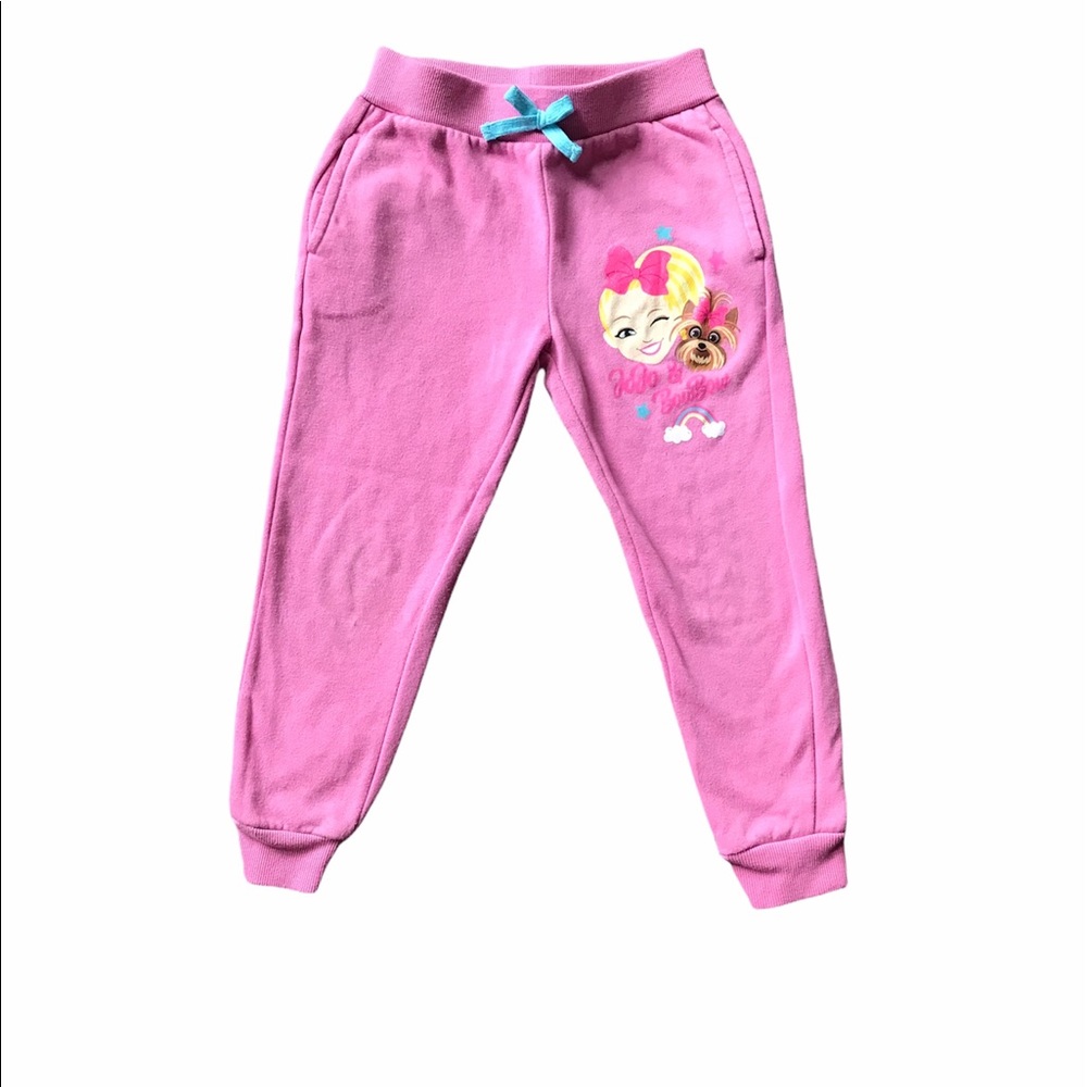 Girls pink Jojo Siwa sweatpants. Size 6.
